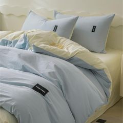 无印良品床上四件套全棉纯棉2023新款床笠床单三件套被套被罩床品