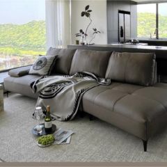 顾家家居无界沙发意式轻奢透气抗菌纳帕皮沙发自由躺真皮沙发1162